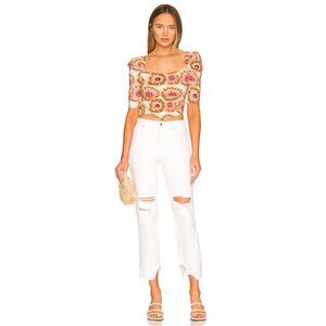 We the Free Free People Tapered Baggy Boyfriend jeans in Chalk White